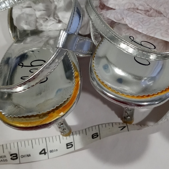 Silver pump 5"heel sandal by Deb. Size 8 1/2 - Picture 10 of 11